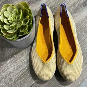 Rothy’s round toe dandelion size 7.5 woman’s flat shoes