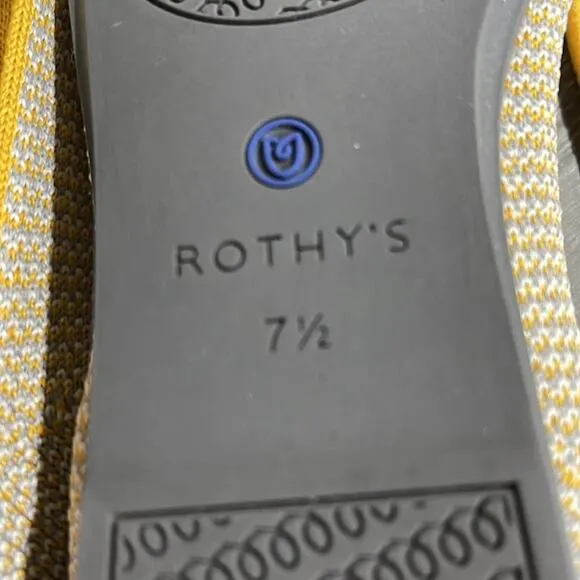 Rothy’s round toe dandelion size 7.5 woman’s flat shoes
