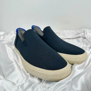 Rothy's Slip On Sneakers Casual Comfort Shoes Blue Trim Size w 9 m 7.5