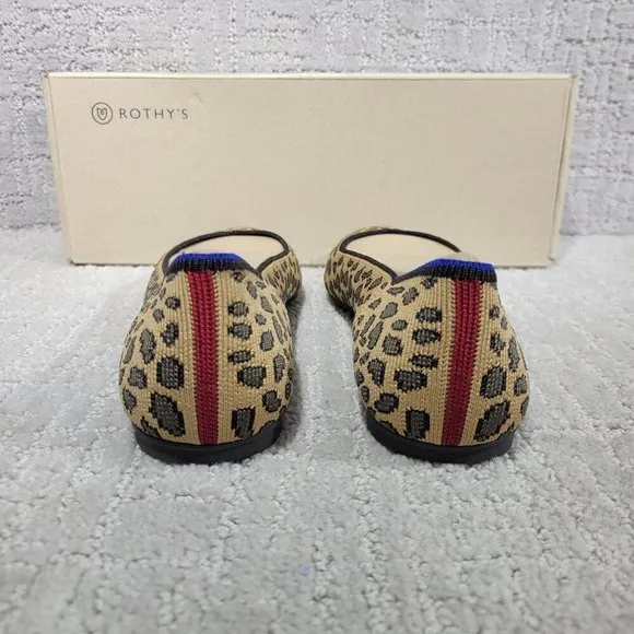 Rothys The Flat Spotted Cheetah Print Round Toe Slip on Shoes Multiple Sizes