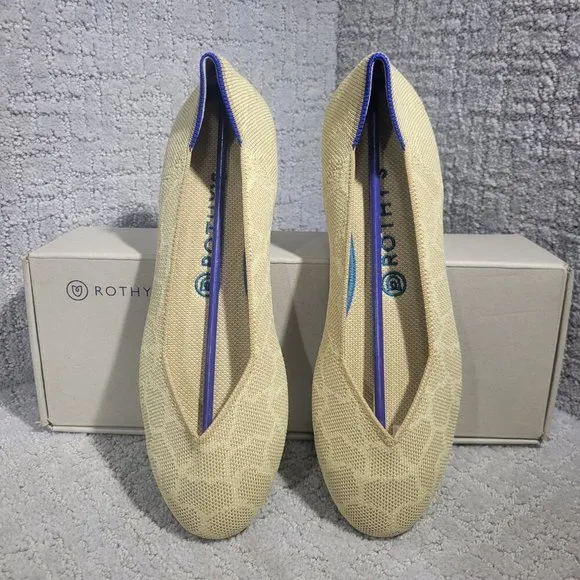 Rothys The Flat Women's Size 10 US Sahara Gold Round Toe Slip on Flat Shoes