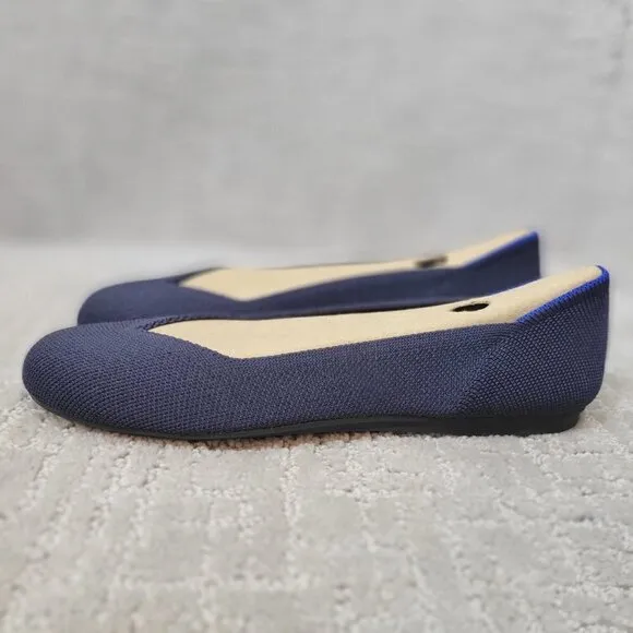 Rothys The Flat Women's Size 7 US Maritime Navy Round Toe Flat Slip-on Shoes