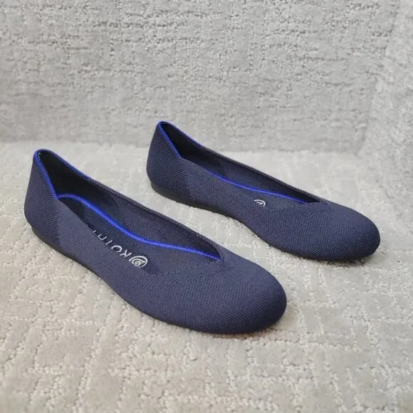 Rothys The Flat Women's Size 7 US Maritime Navy Round Toe Flat Slip-on Shoes