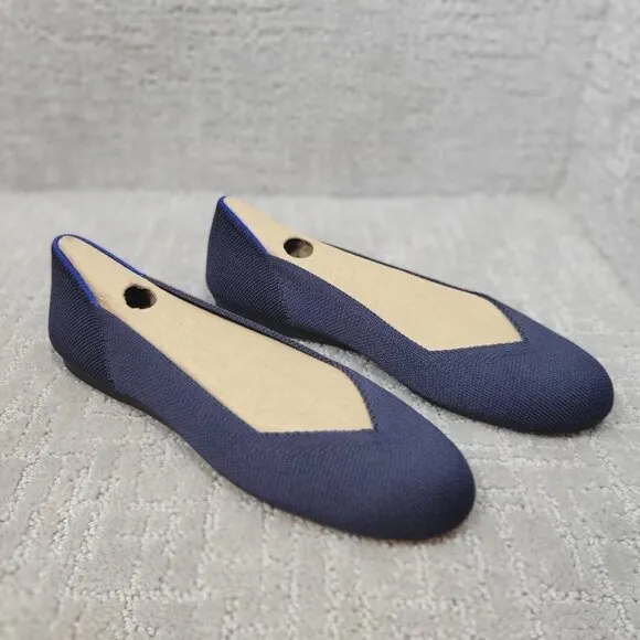 Rothys The Flat Women's Size 7 US Maritime Navy Round Toe Flat Slip-on Shoes