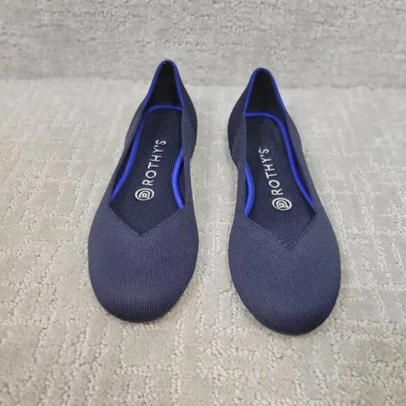 Rothys The Flat Women's Size 7 US Maritime Navy Round Toe Flat Slip-on Shoes
