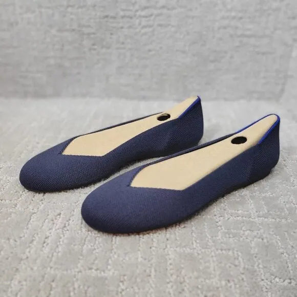 Rothys The Flat Women's Size 7 US Maritime Navy Round Toe Flat Slip-on Shoes
