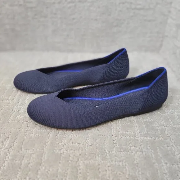 Rothys The Flat Women's Size 7 US Maritime Navy Round Toe Flat Slip-on Shoes