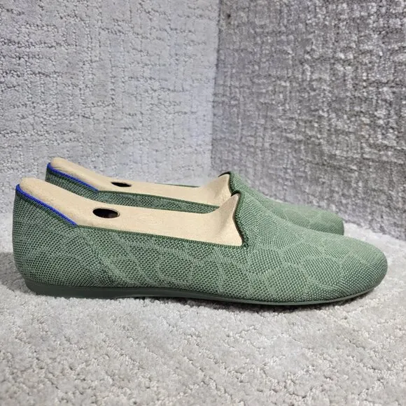 Rothys The Loafer Women's Size 9 US Green Safari Round Toe Slip on Flat Shoes