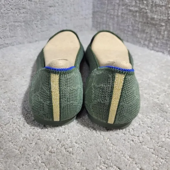 Rothys The Loafer Women's Size 9 US Green Safari Round Toe Slip on Flat Shoes
