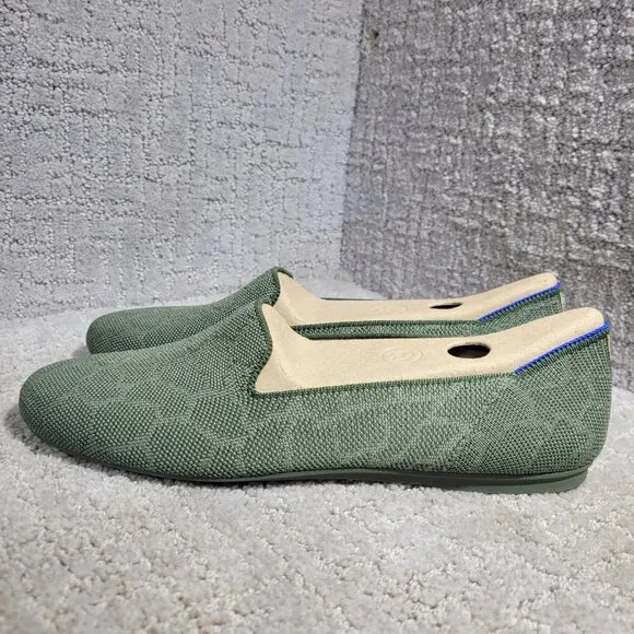 Rothys The Loafer Women's Size 9 US Green Safari Round Toe Slip on Flat Shoes