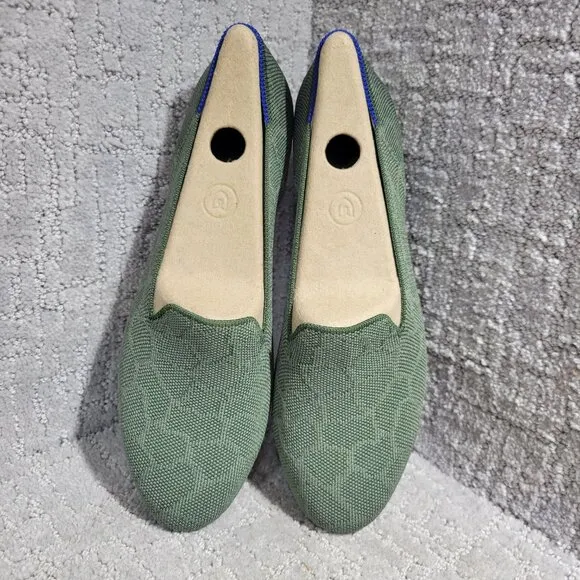 Rothys The Loafer Women's Size 9 US Green Safari Round Toe Slip on Flat Shoes