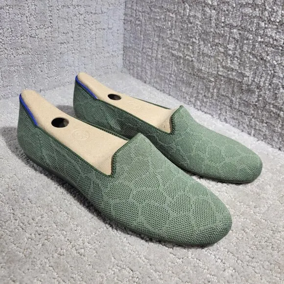 Rothys The Loafer Women's Size 9 US Green Safari Round Toe Slip on Flat Shoes