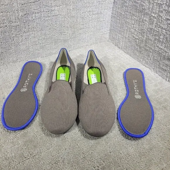 Rothy's The Loafer Women's Size 9.5 Mocha Brown Rounded Toe Slip On Flat Shoes