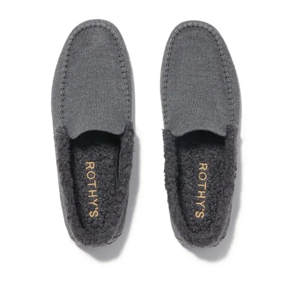 Rothy's The Slipper Men's Gray Merino Wool Slippers 13 NWOT