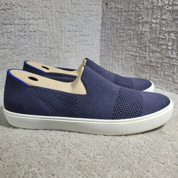 Rothys The Sneaker Womens Size 11 Maritime Lattice Stitch Round Toe Slip On Shoe