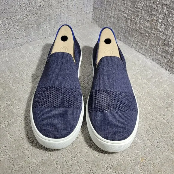 Rothys The Sneaker Womens Size 11 Maritime Lattice Stitch Round Toe Slip On Shoe