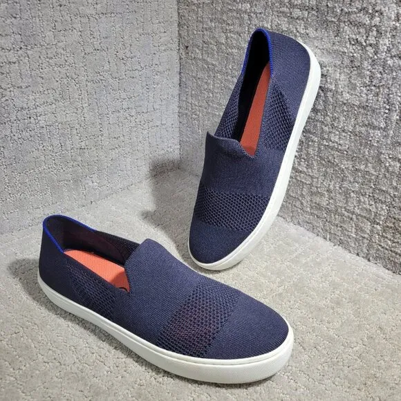 Rothys The Sneaker Womens Size 11 Maritime Lattice Stitch Round Toe Slip On Shoe