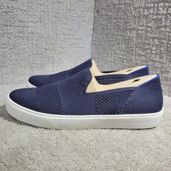 Rothys The Sneaker Womens Size 11 Maritime Lattice Stitch Round Toe Slip On Shoe