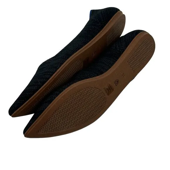 Rothy's Women's The Point in Heathered Black Flat Shoes Size W10 NWOT