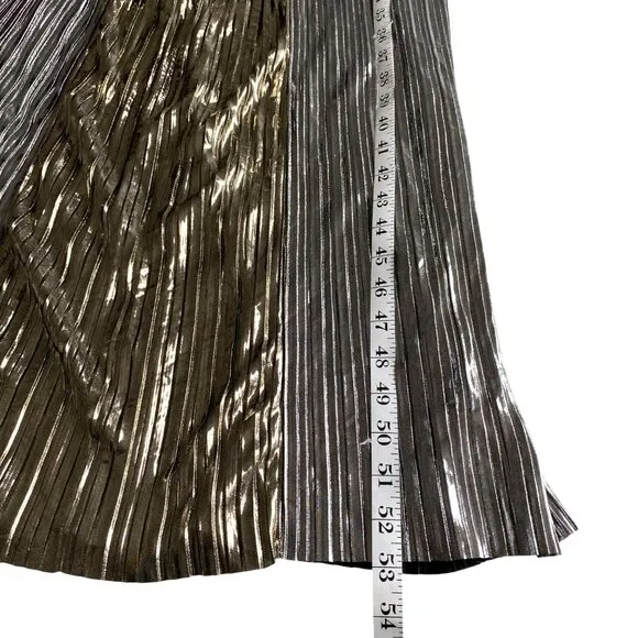 Sabina‎ Musayev Gal Metallic Two-Tone Maxi Dress Sz S NWT Modern Contemporary