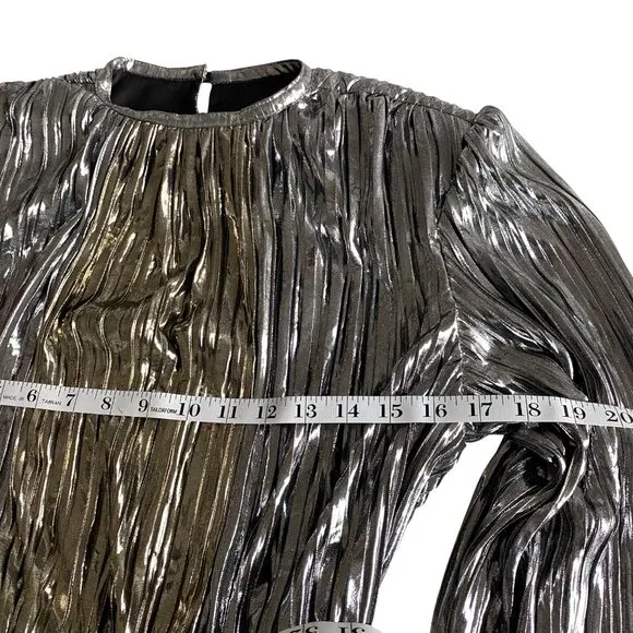 Sabina‎ Musayev Gal Metallic Two-Tone Maxi Dress Sz S NWT Modern Contemporary