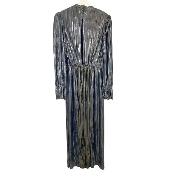 Sabina‎ Musayev Gal Metallic Two-Tone Maxi Dress Sz S NWT Modern Contemporary