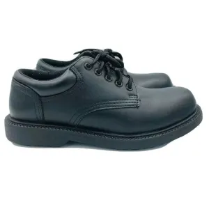 Safe T Step Shoes Mens Size 7 Wide Comfort Black Oxford Lace Up Derby Round Toe