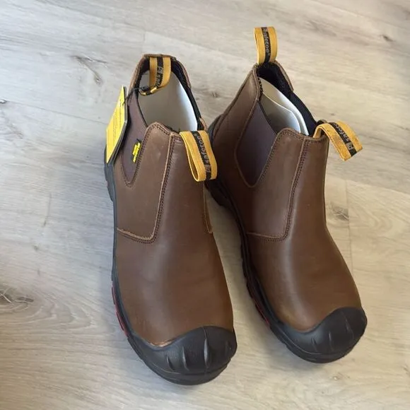 SAFETOE Heavy Duty Work Boots Composite ToeCap Chelsea Safety Boots Brown 10 NWT