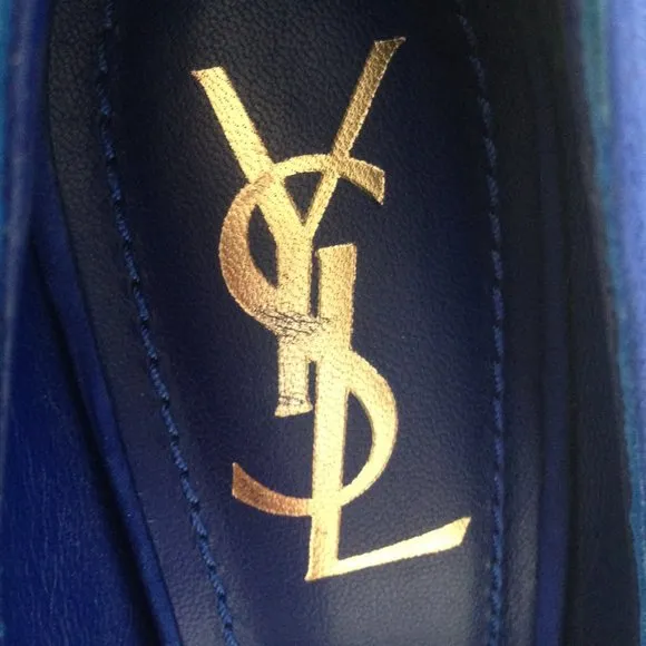 Saint Laurent suede leather tribute platform pump Excellent Condition