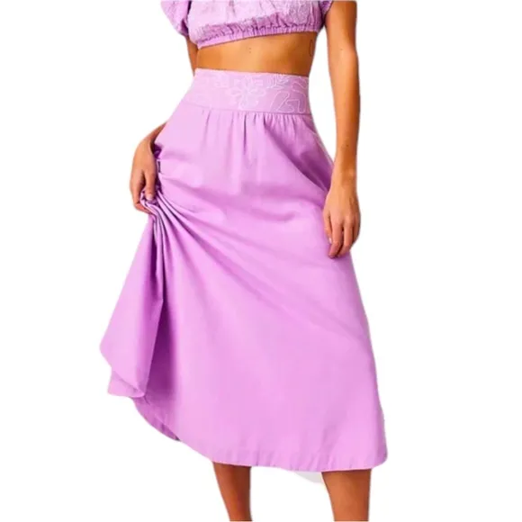 🌹🌹🌹SALE Free People Lotus 2 Pc. Set Soft Lilac 100% Cotton Size Medium NWT