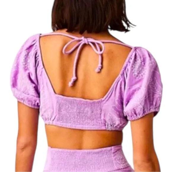🌹🌹🌹SALE Free People Lotus 2 Pc. Set Soft Lilac 100% Cotton Size Medium NWT