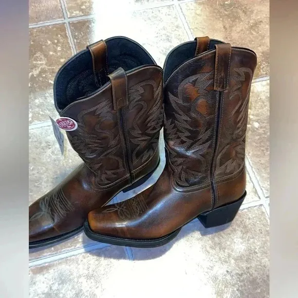 SALE NWT LAREDO MEN'S LAWTON WESTERN BOOTS SHOES SQUARE TOE 68444 Size 11.5