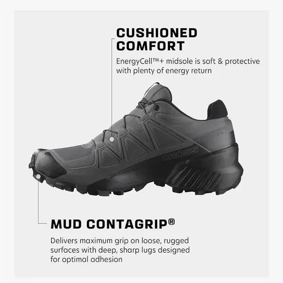 Salomon Speedcross 5 Trail Running Shoe with Aggressive Outsole