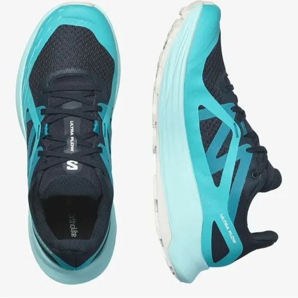 Salomon Women's Shoes Ultra Flow Blue black trail running shoes Salomon size 8.5