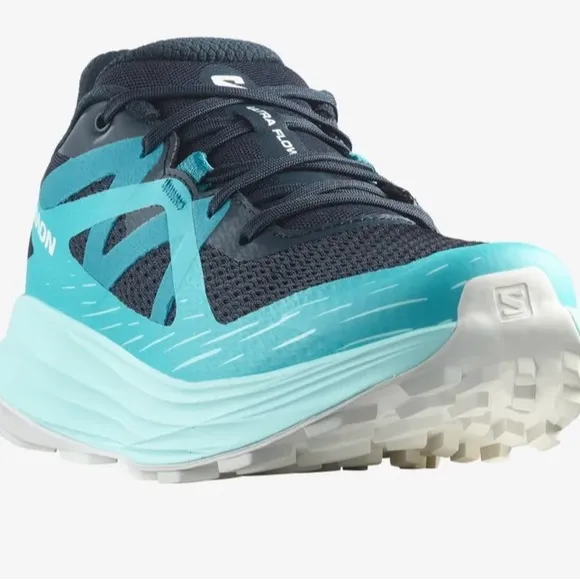 Salomon Women's Shoes Ultra Flow Blue black trail running shoes Salomon size 8.5