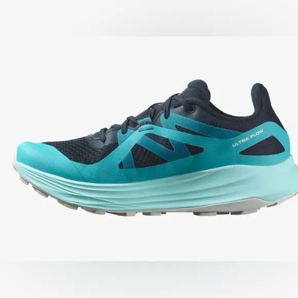 Salomon Women's Shoes Ultra Flow Blue black trail running shoes Salomon size 8.5