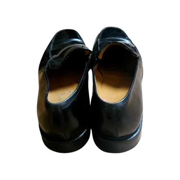 Salvatore Ferragamo Leather Loafer Slip on Dress Shoes Mens 11.5 D Black Classic