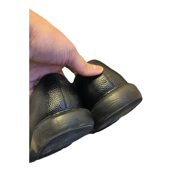 Salvatore Ferragamo Men's Black Pebbled Leather Dress Shoes Sz 8 1/2 3E (Wide)