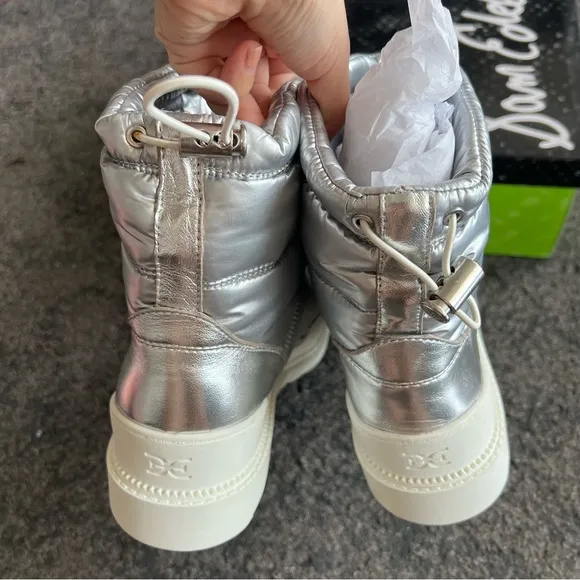 Sam Edelman Carlton Silver puffer Winter Boots