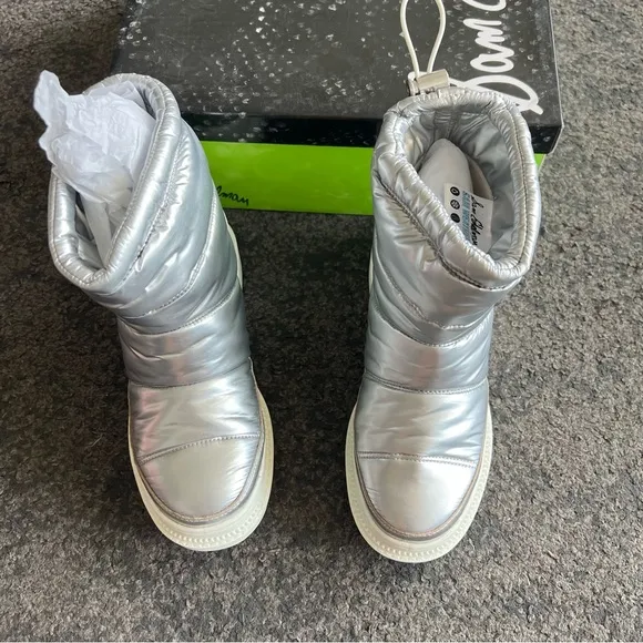 Sam Edelman Carlton Silver puffer Winter Boots