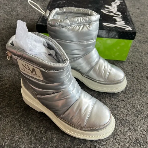 Sam Edelman Carlton Silver puffer Winter Boots