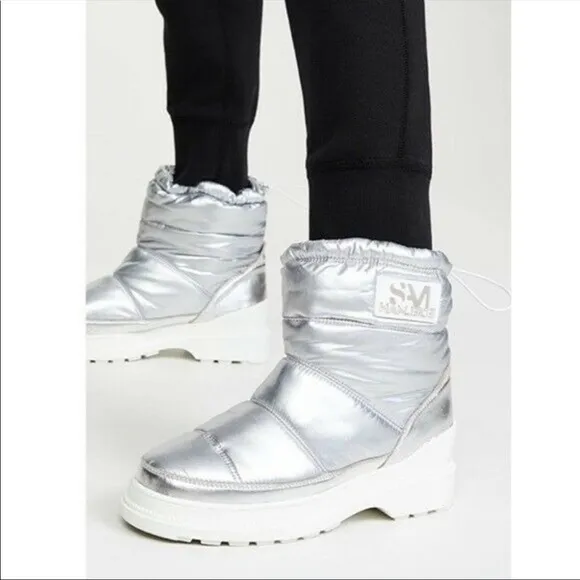 Sam Edelman Carlton Silver puffer Winter Boots