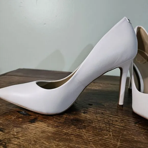 Sam Edelman Hazel Bright White Stiletto Heel Pointed Toe Pumps Size 10 WIDE