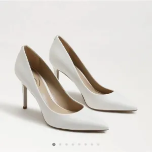 Sam Edelman Hazel Bright White Stiletto Heel Pointed Toe Pumps Size 10 WIDE