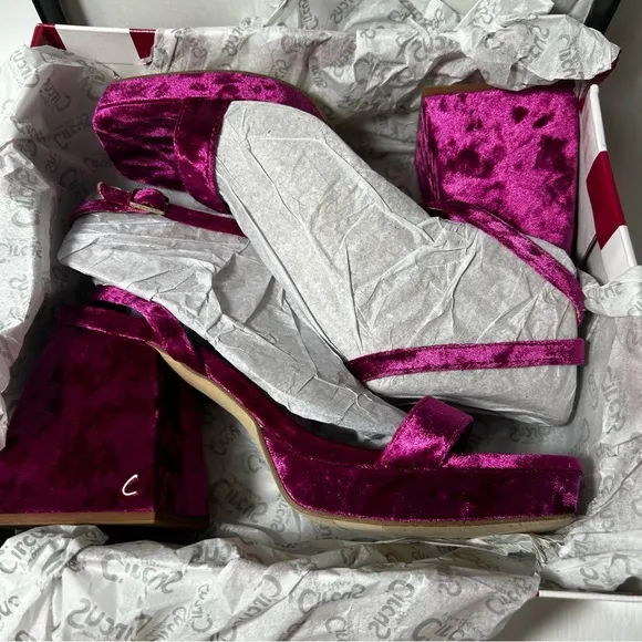 Sam Edelman - Women's Marie Dark Magenta Platform Sandal - Size 10 M