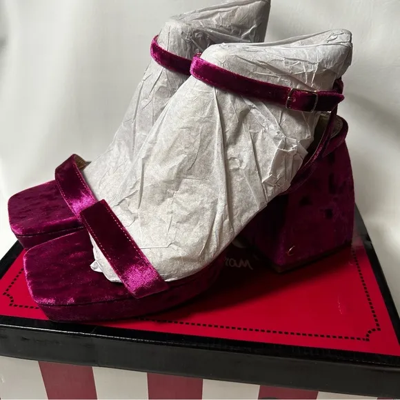 Sam Edelman - Women's Marie Dark Magenta Platform Sandal - Size 10 M