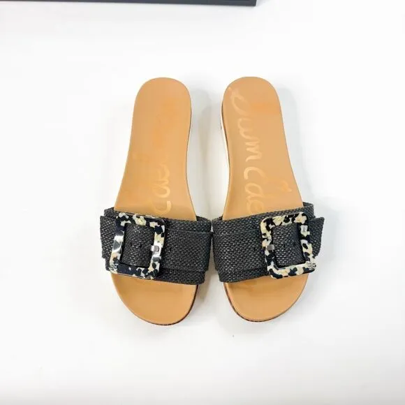 Sam Edelman Women’s Black Woven Platform Slide Sandals, Size 8.5M