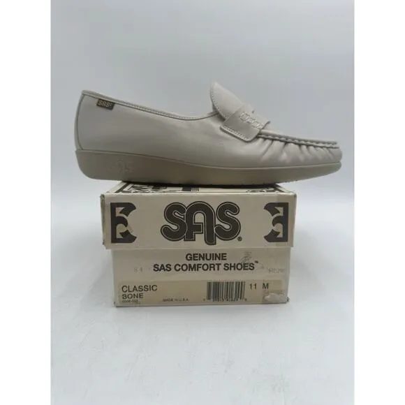 SAS CLASSIC Women's NEW Dress Loafer Bone White US Size 11 Medium