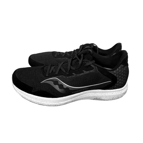 Saucony Men's 11.5 Freedom 4 Running Shoes Mesh Jogging Sneakers Black