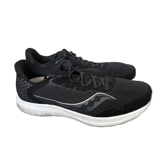 Saucony Men's 11.5 Freedom 4 Running Shoes Mesh Jogging Sneakers Black